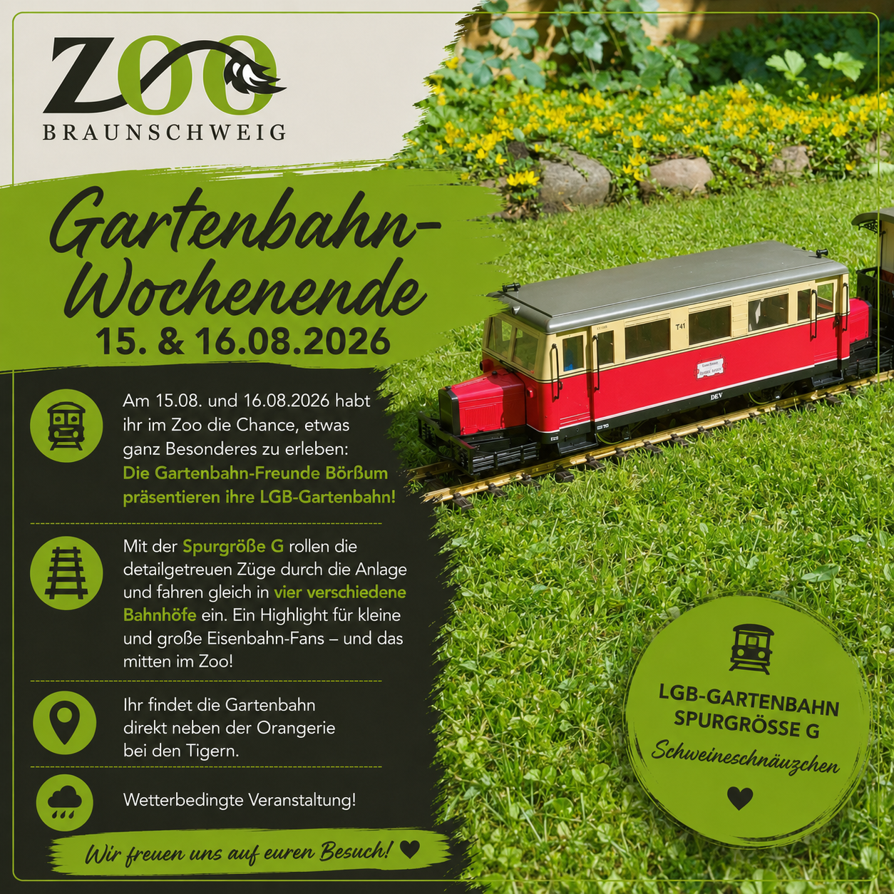 Gartenbahn-Wochenende im Zoo Braunschweig